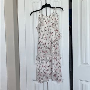 Floral tier halter dress